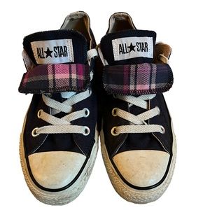 Converse All-Star Sneakers with Plaid Accent